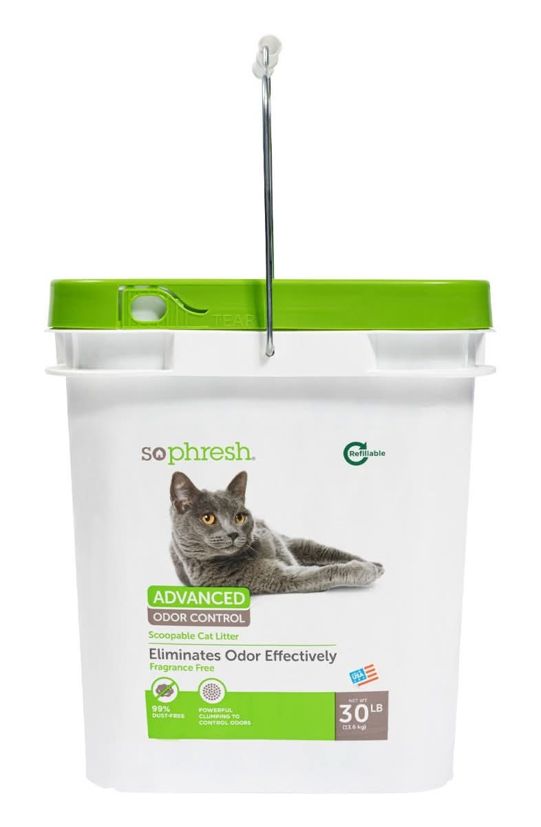 Sophresh · Advance odor control arena aglutinante sin aroma para gatos (13,6 kg)