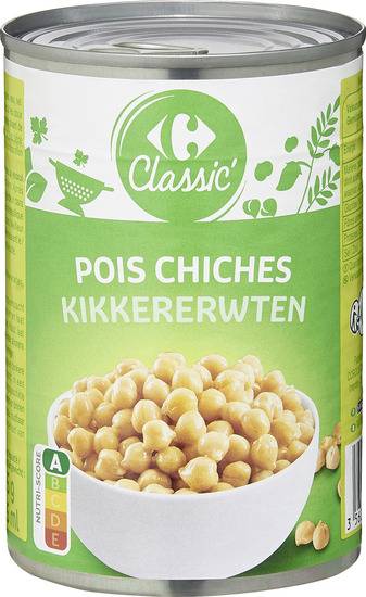 FID - Pois chiches CARREFOUR CLASSIC' - la boite de 265g net égoutté