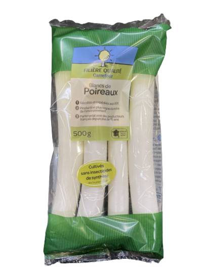 FID - Blancs de poireaux AgroEcologie FILIERE QUALITE CARREFOUR - le sachet de 500g