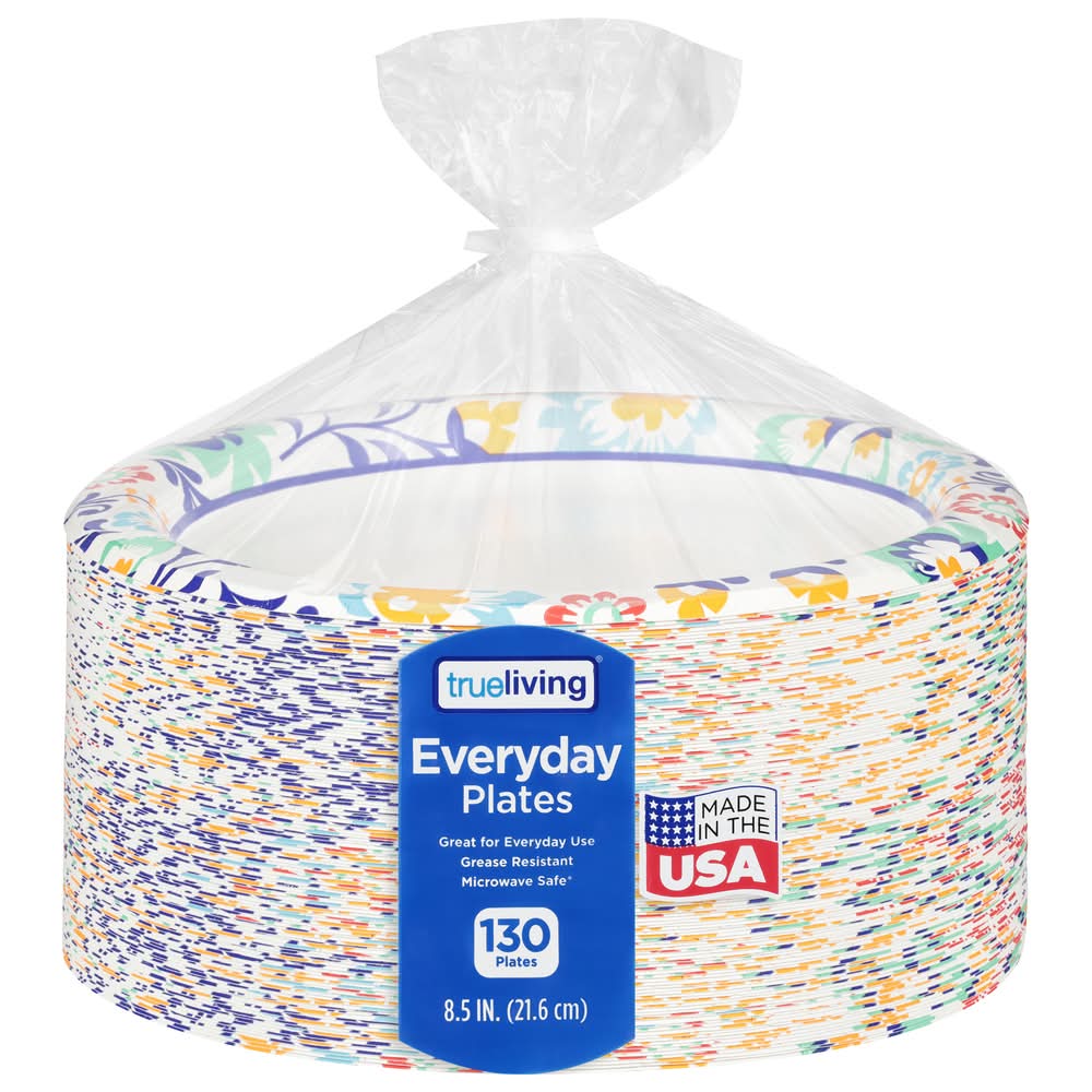 TrueLiving Everyday Plates, 8.5 in (130 ct)