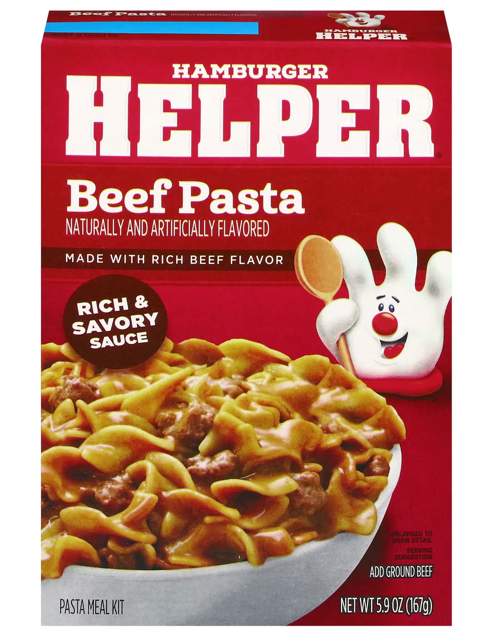 Hamburger Helper Rich & Savory Sauce Pasta Meal Kit, Beef (5.9 oz)