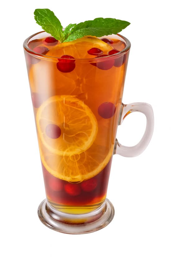 Herbata z miodem i żurawiną