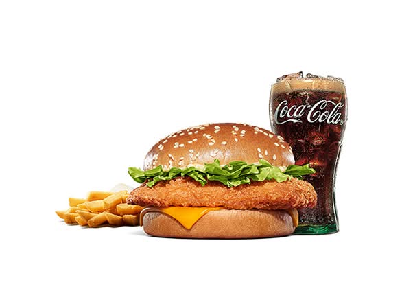 チーズ Smoky Fried Chicken Burger Set / Cheese Smoky Fried Chicken Burger Set