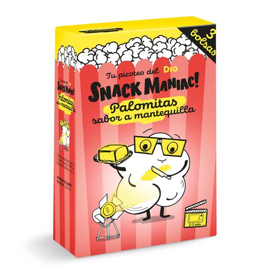 Palomitas sabor mantequilla Snack Maniac caja 270 g