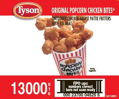 Tyson - Uncooked, Homestyle Pepper Chicken Bites- 10 lbs (1 Unit per Case)