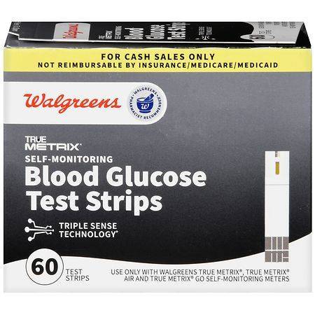 Walgreens True Metrix Self-Monitoring Blood Glucose Test Strips (60 ct)