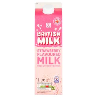 Co-op Strawberry Milk 1 Litre