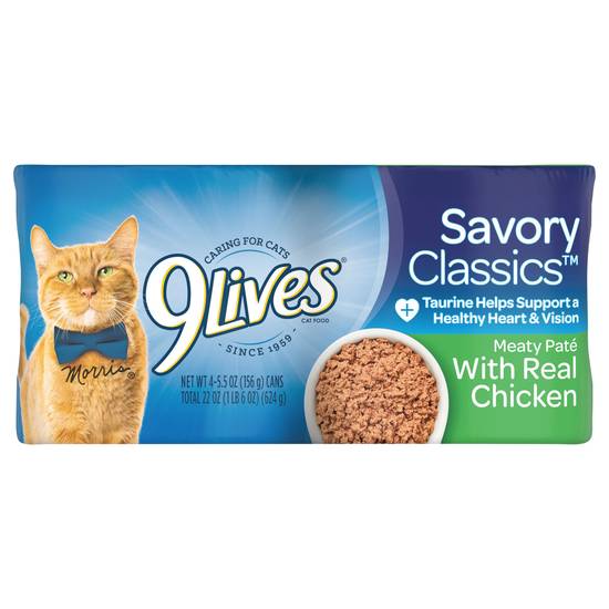 9Lives Meaty Paté With Real Chicken Cat Food