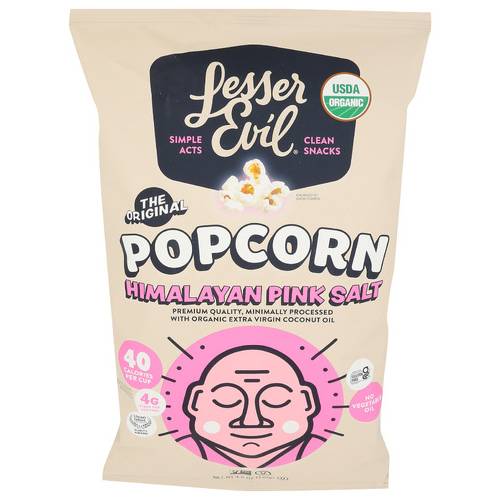 Lesser Evil Organic Himalayan Pink Salt Popcorn