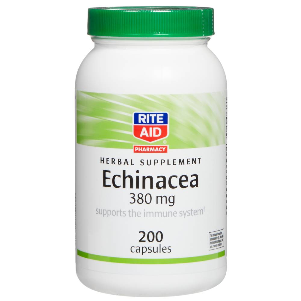 Rite Aid Echinacea Herbal Supplement, 380mg - 200 ct