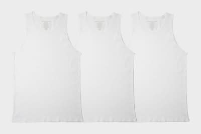 Pair of Thieves Pullover Jersey Fabric Classic Fit Crew Neck Superiair Cotton Tank Top, Men, M, White (3 ct)