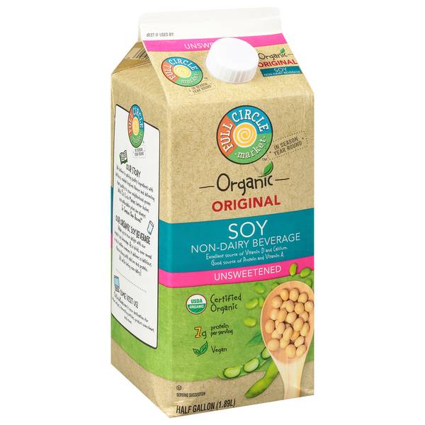 Full Circle Market Organic Original Unsweetened Soymilk (1.89 L)