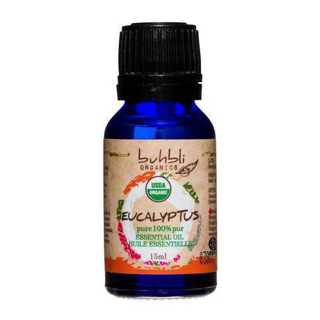 Huile essentielle d'eucalyptus buhbli organics " - buhbli organics eucalyptus essential oil (15ml usda organic certified, therapeutic grade, 100% pure)