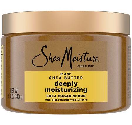 SheaMoisture Deeply Moisturizing Sugar Body Scrub, Raw Shea Butter (12 oz)