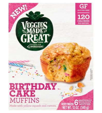 Veggies Made Great Birthday Cake Muffin (12 oz, 6 ct)