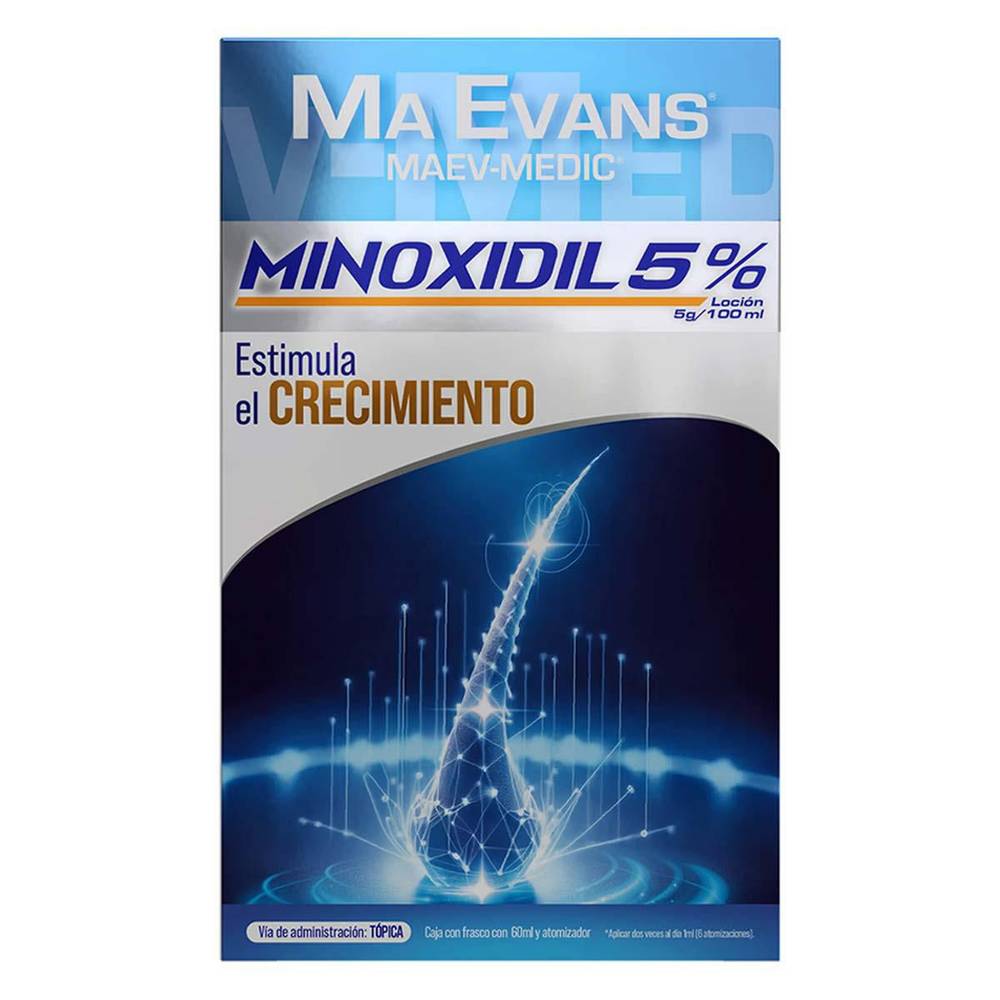 Ma Evans · Minoxidil 5% loción tónica (60 ml)