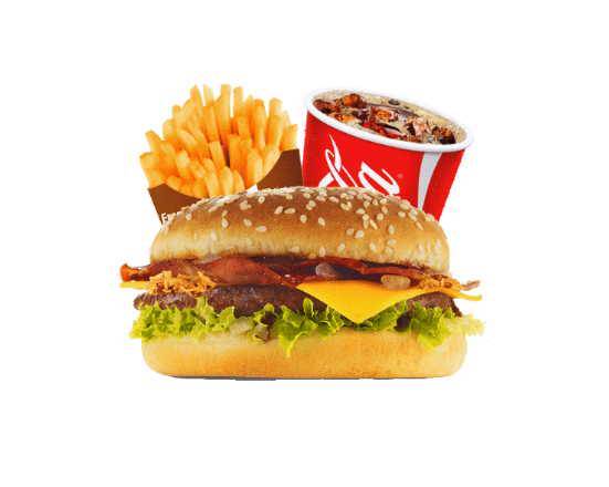 Menu burger barbecue