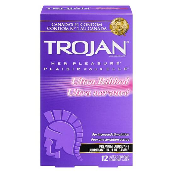 Trojan Ultra Ribbed Condoms (12 ea)