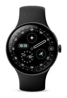 Google Pixel Android Smart Watch 4, 45 mm, Obsidian