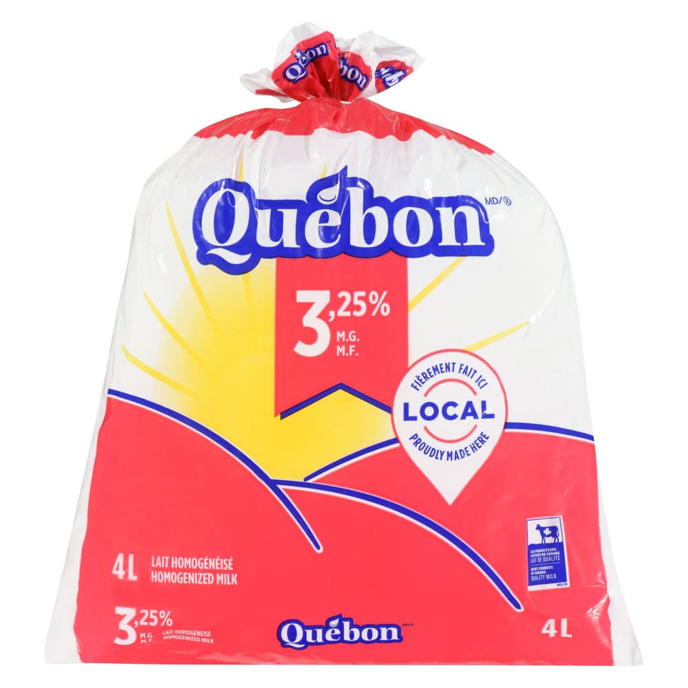 Québon lait homogénéisé 3.25% m.g. - homogenized milk 3.25% m.f. (4 l)