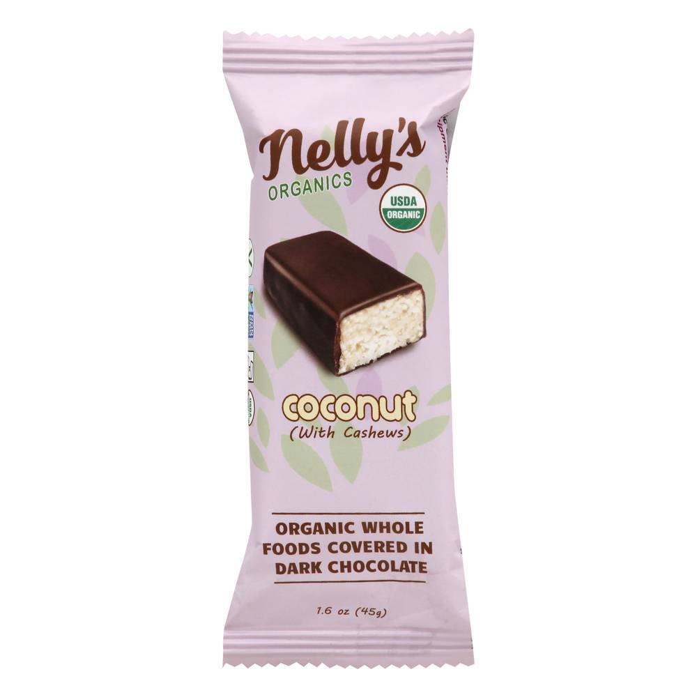 Nelly's Organics Organics Cashews Bars, Coconut-Dark Chocolate (1.6 oz)