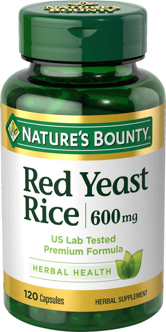 Nature's Bounty Red Yeast Rice Capsules 600mg, 120CT