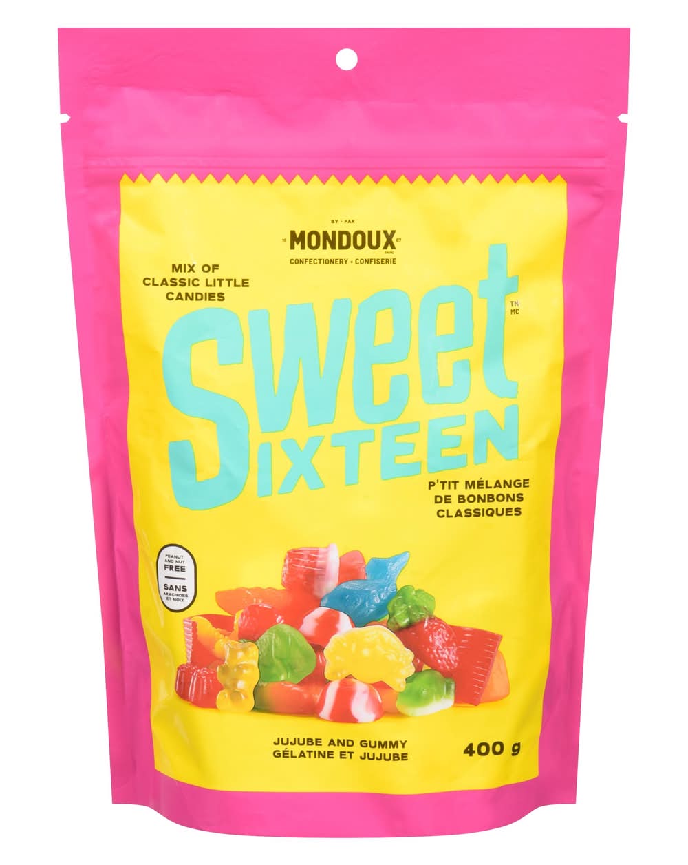 Sweet sixteen mélange de petits jujubes classiques et de bonbons gélifiés - mix of classic little jujube and gummy candies (assorti)