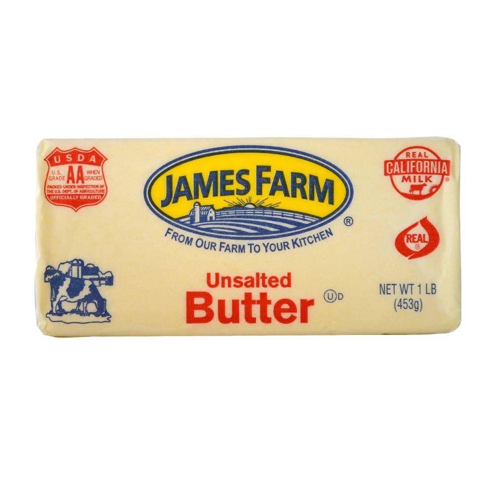 James Farm - Unsalted Solid Butter - 30 lbs (1 Unit per Case)