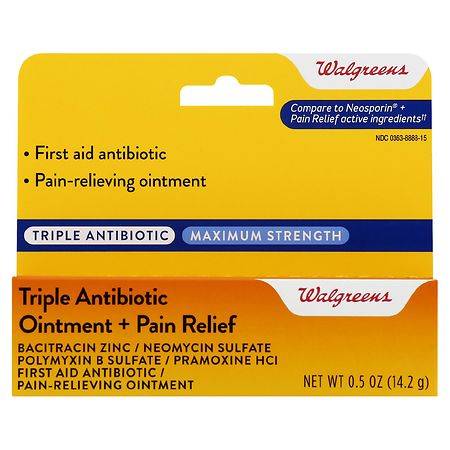 Walgreens Maximum Strength Triple Antibiotic Ointment + Pain Relief