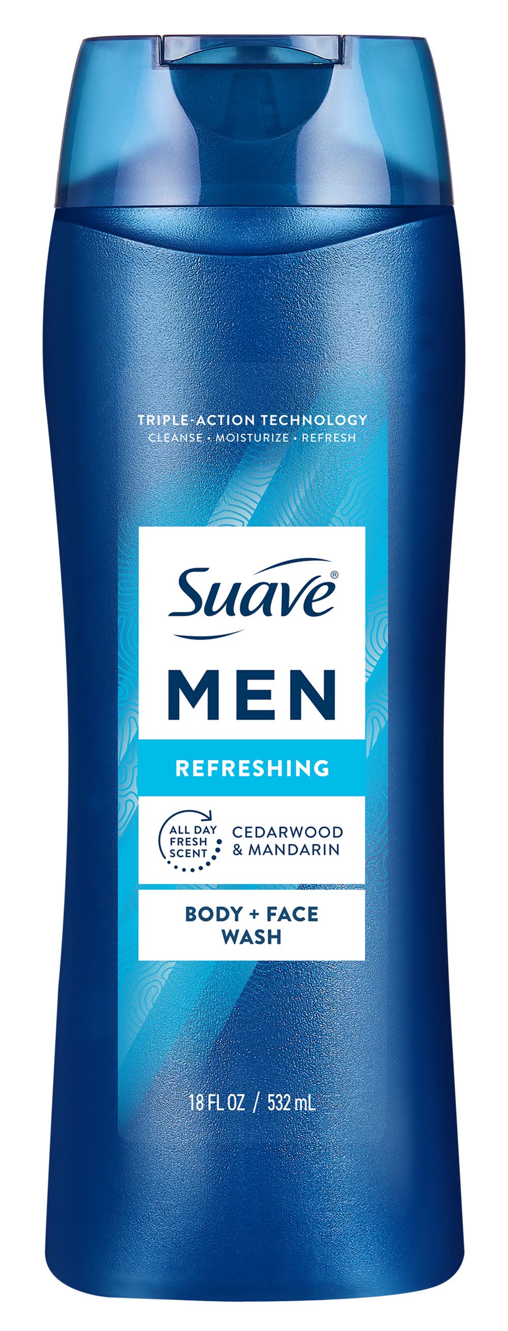 Suave Refreshing Body + Face Wash, Cedarwood-Mandarin, Men (18 fl oz)