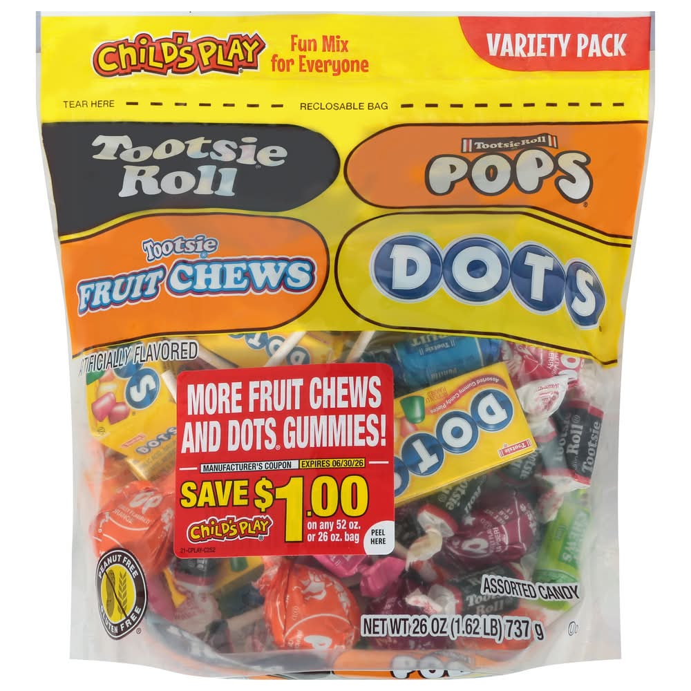 Tootsie Roll Child's Play Assorted Candy Variety pack (26 oz)
