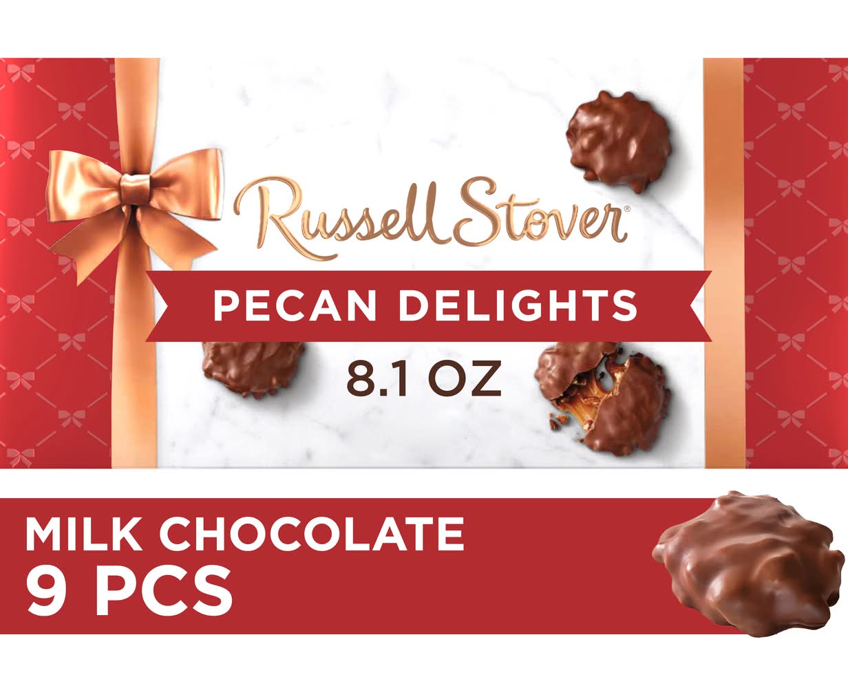 Russell Stover Pecan Delights Caramel & Pecans Milk Chocolate (8.1 oz)