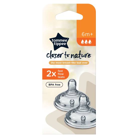 Tommee Tippee Closer To Nature Fast Flow Teats 6m+