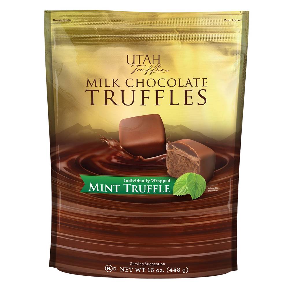 Utah Truffles Belgian Milk Chocolate Truffles (16 oz) (mint)