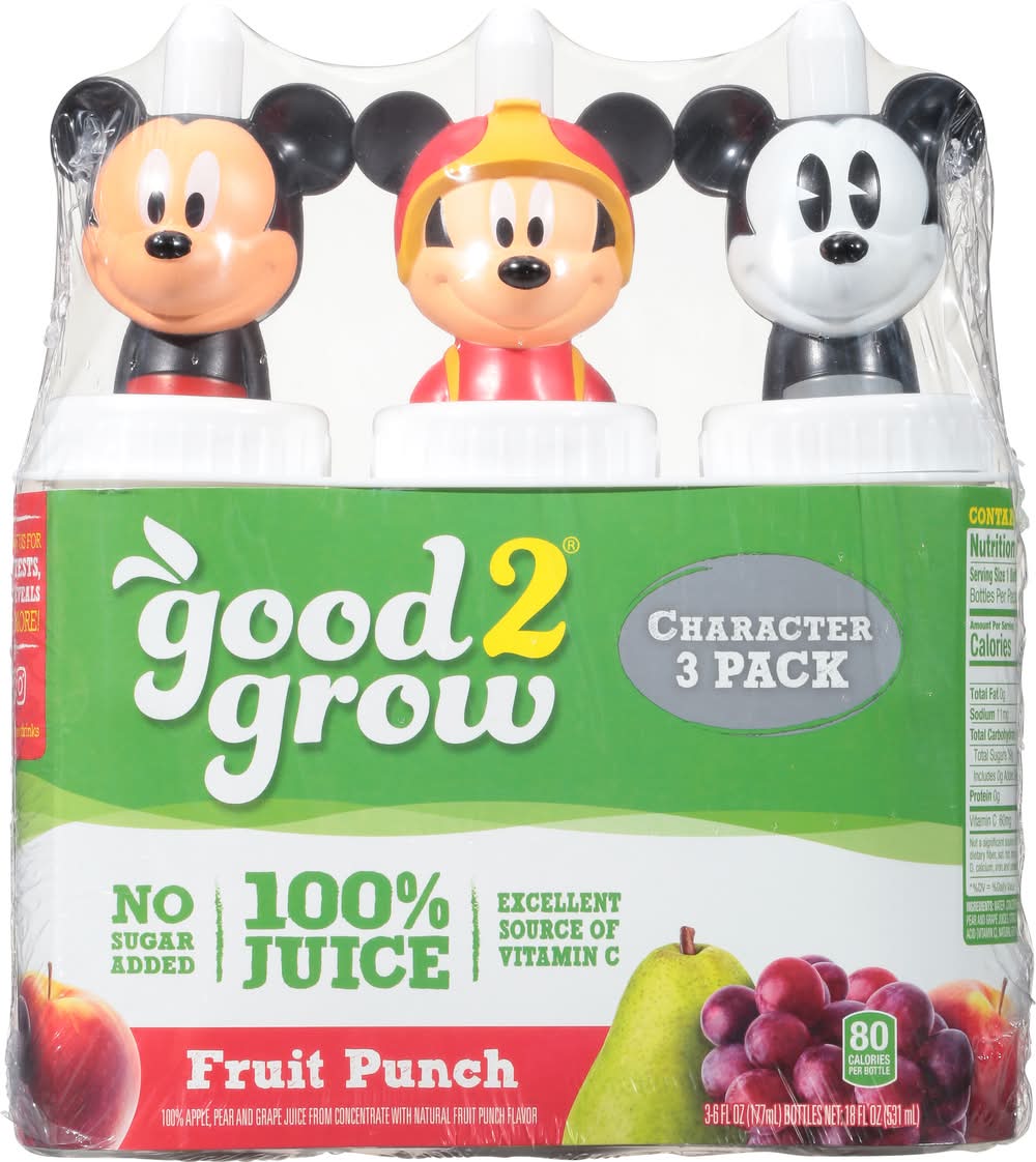 good2grow 100% Fruit Juice, Fruit Punch (18 fl oz, 3 ct)