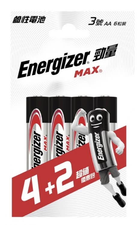 勁量鹼性電池3號4+2入