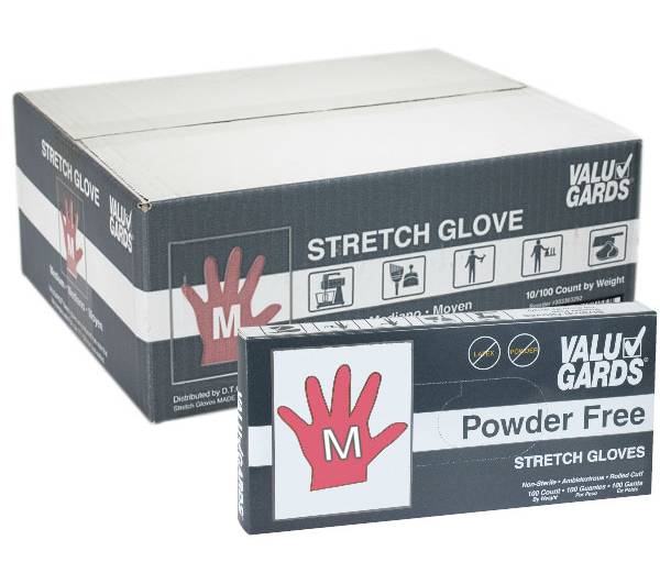 Valugards Medium Powder Free Stretch Gloves (100 ct)