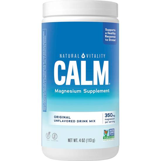 Natural Vitality Calm Magnesium Supplement Drink Mix, Unflavored, 4 OZ