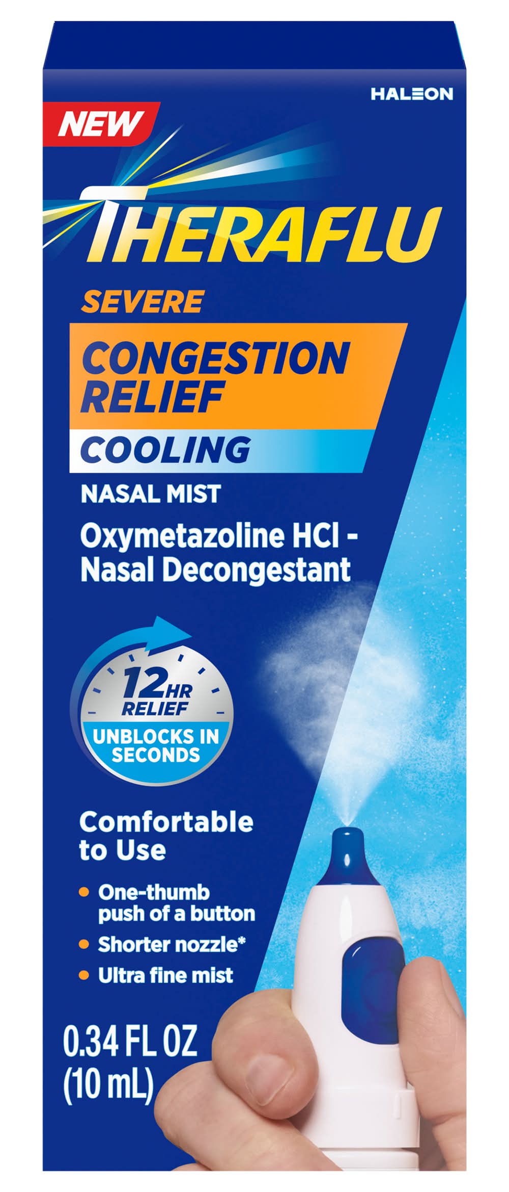 Theraflu Severe Congestion Relief Cooling Nasal Mist (0.34 fl oz)