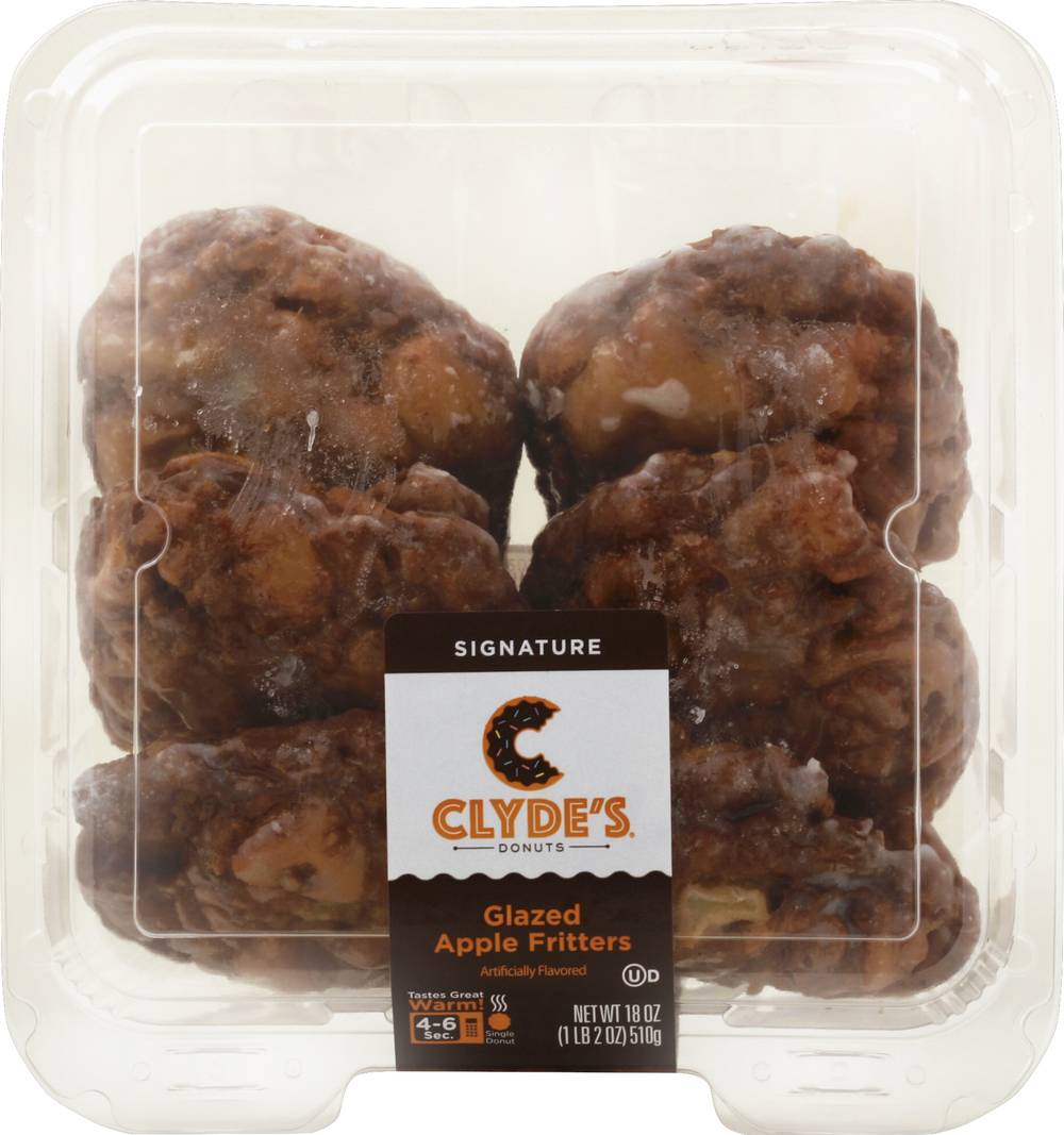 Clyde's Signature Glazed Apple Fritters Donuts (1.12 lbs)