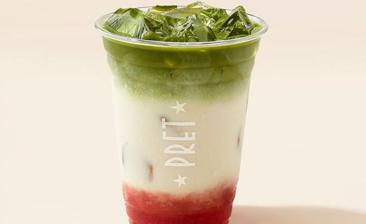 Strawberry Lavender Matcha Iced Latte