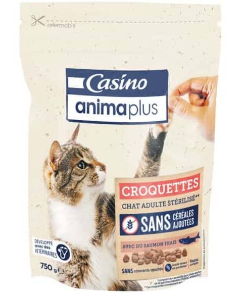 Casino - Animaplus croquettes au saumon pour chat adulte (750g)