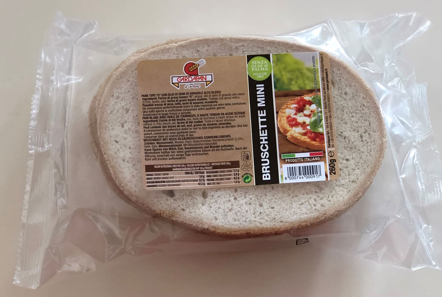 Gardapan - Pain à la bruschetta mini (260g)