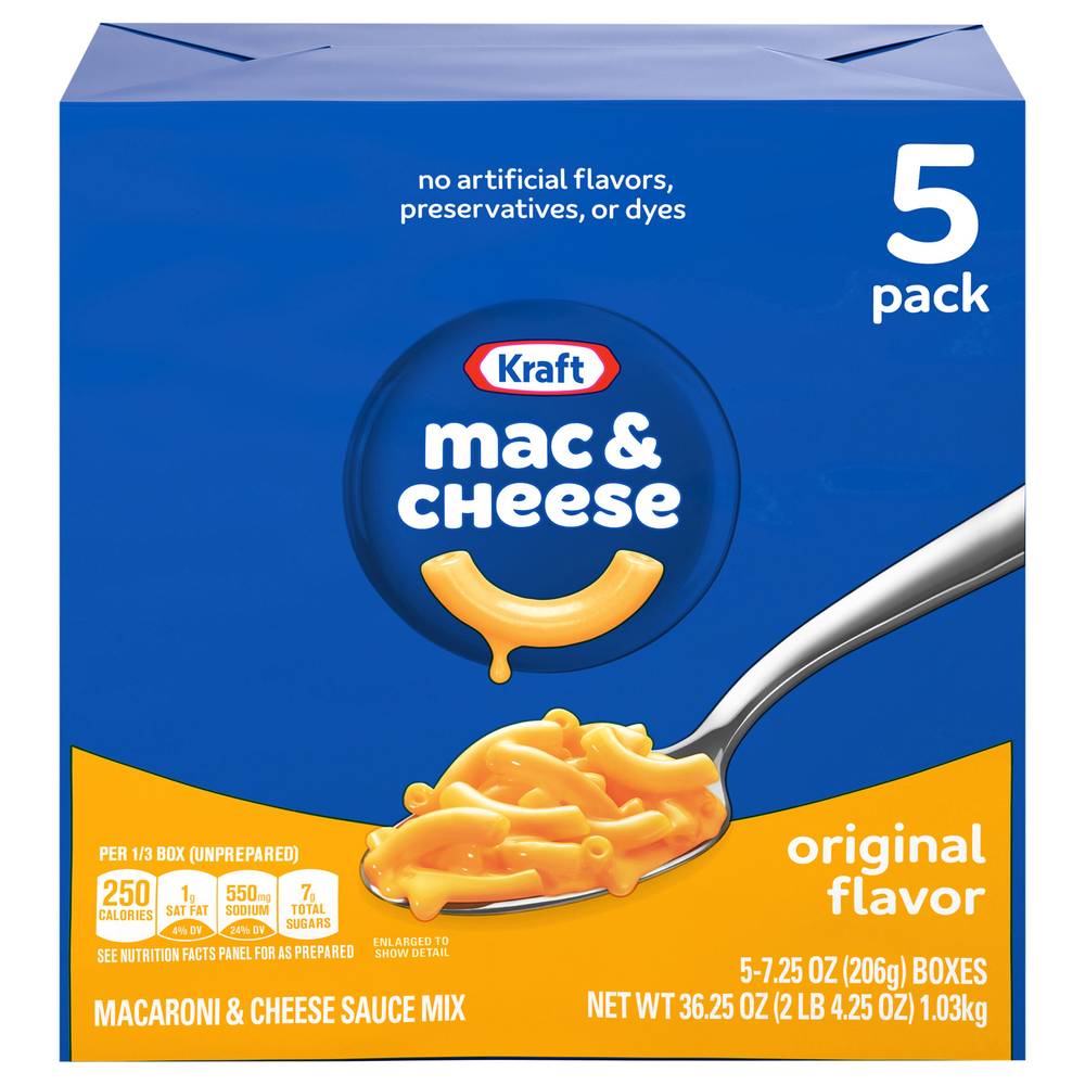 Kraft Original Macaroni & Cheese Dinner (5 ct)