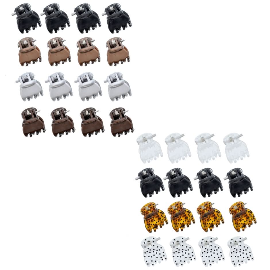 Modesa Mini Claw Clips For Hair, Assorted (16 ct)