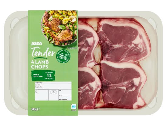 ASDA Tender Lamb Chops (4 pack)