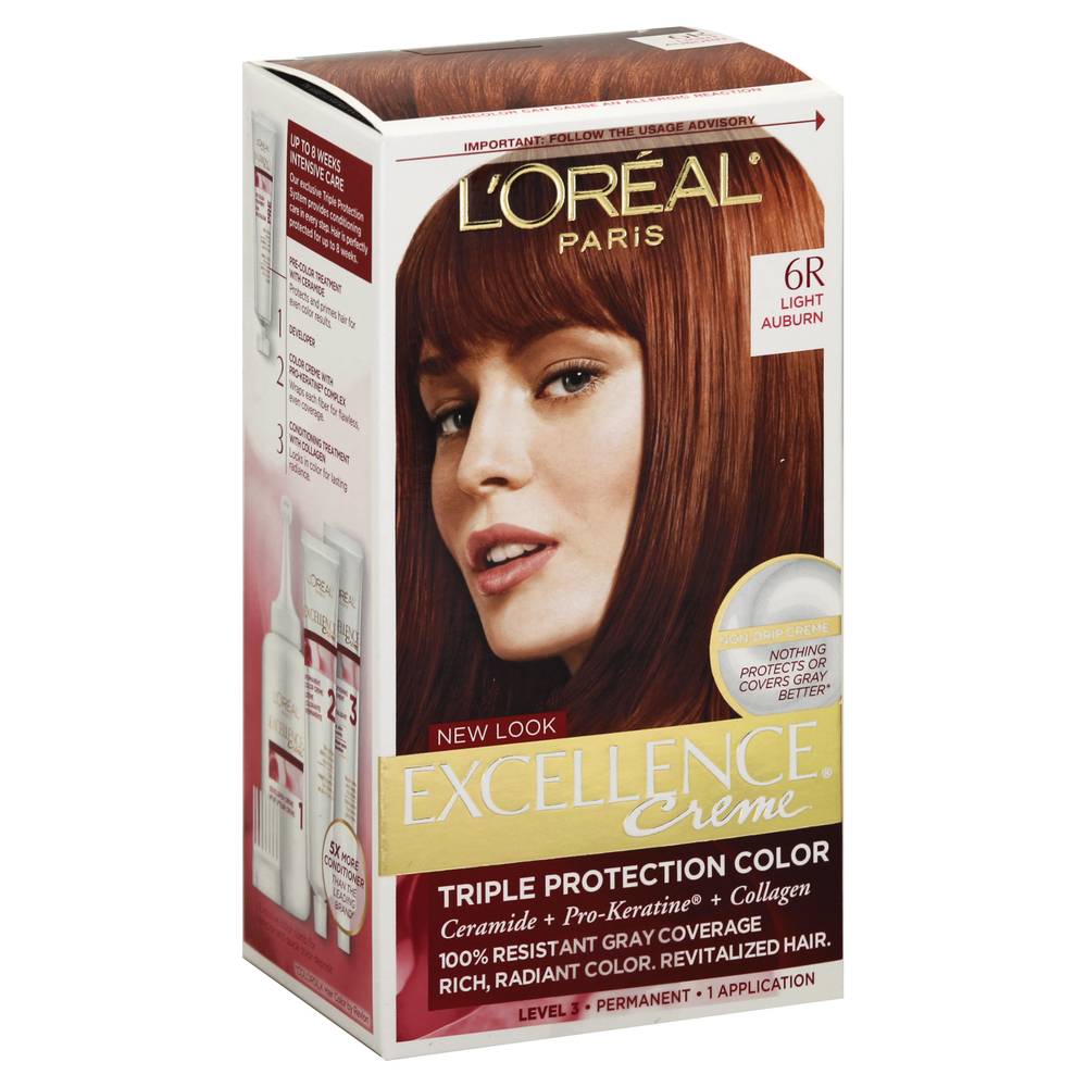 L'oreal Excellence Triple Protection Color Light Auburn 6r