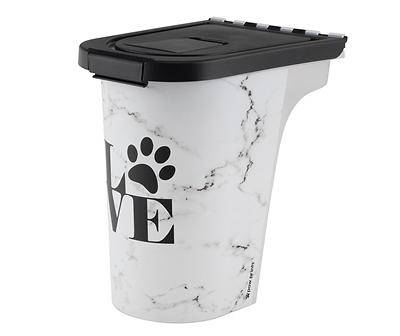 "Love" Marble Pet Food Storage Container, 7 lbs.