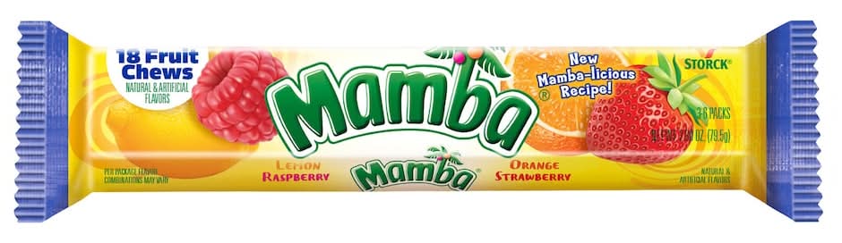 Mamba Fruit Chews 3 Brick Stick Pack, 2.8 oz.