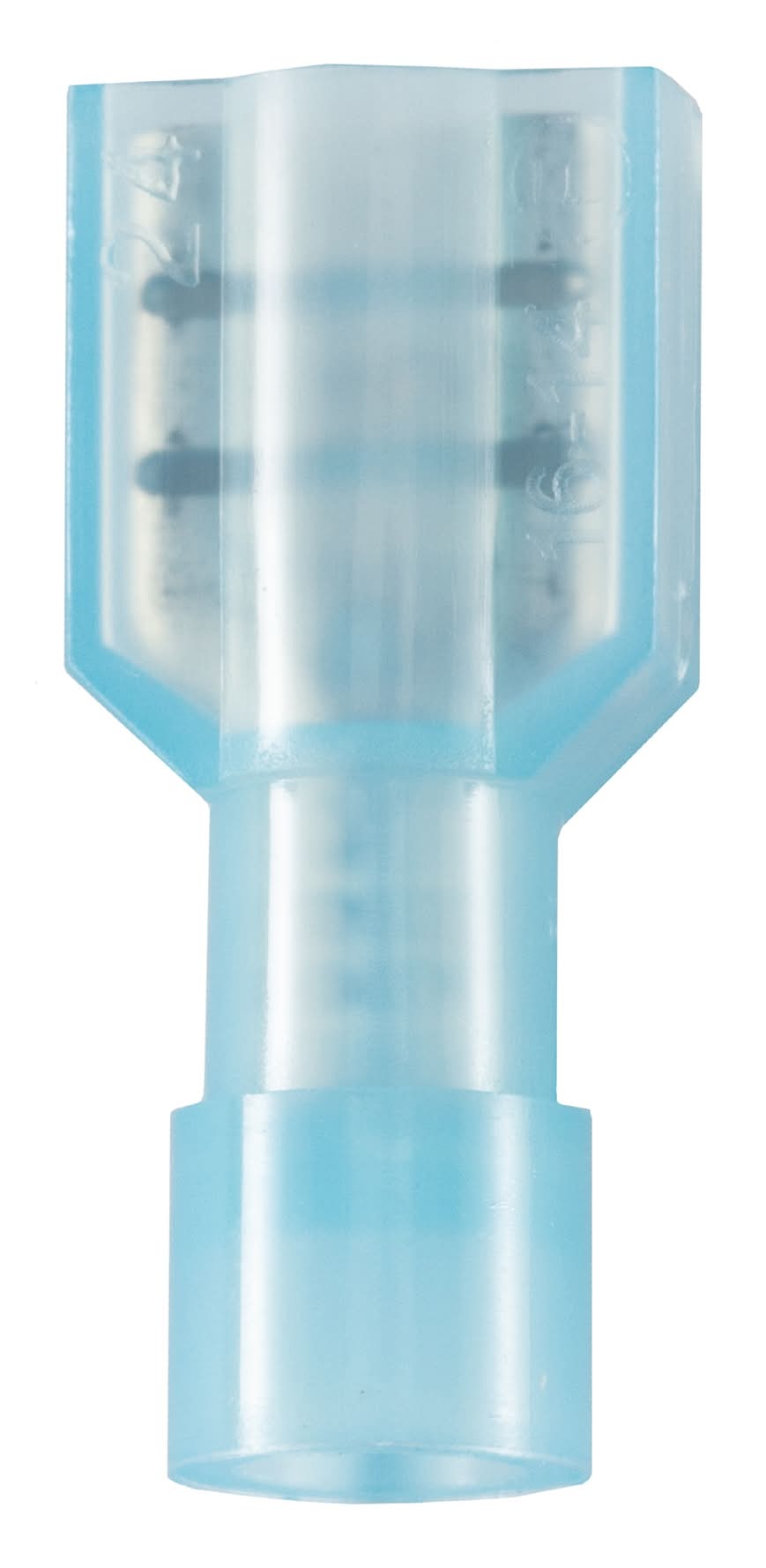 Utilitech 16-14 AWG 1/4 in. Tab Vinyl Female Fully Insulated Disconnects Blue 15 -Count